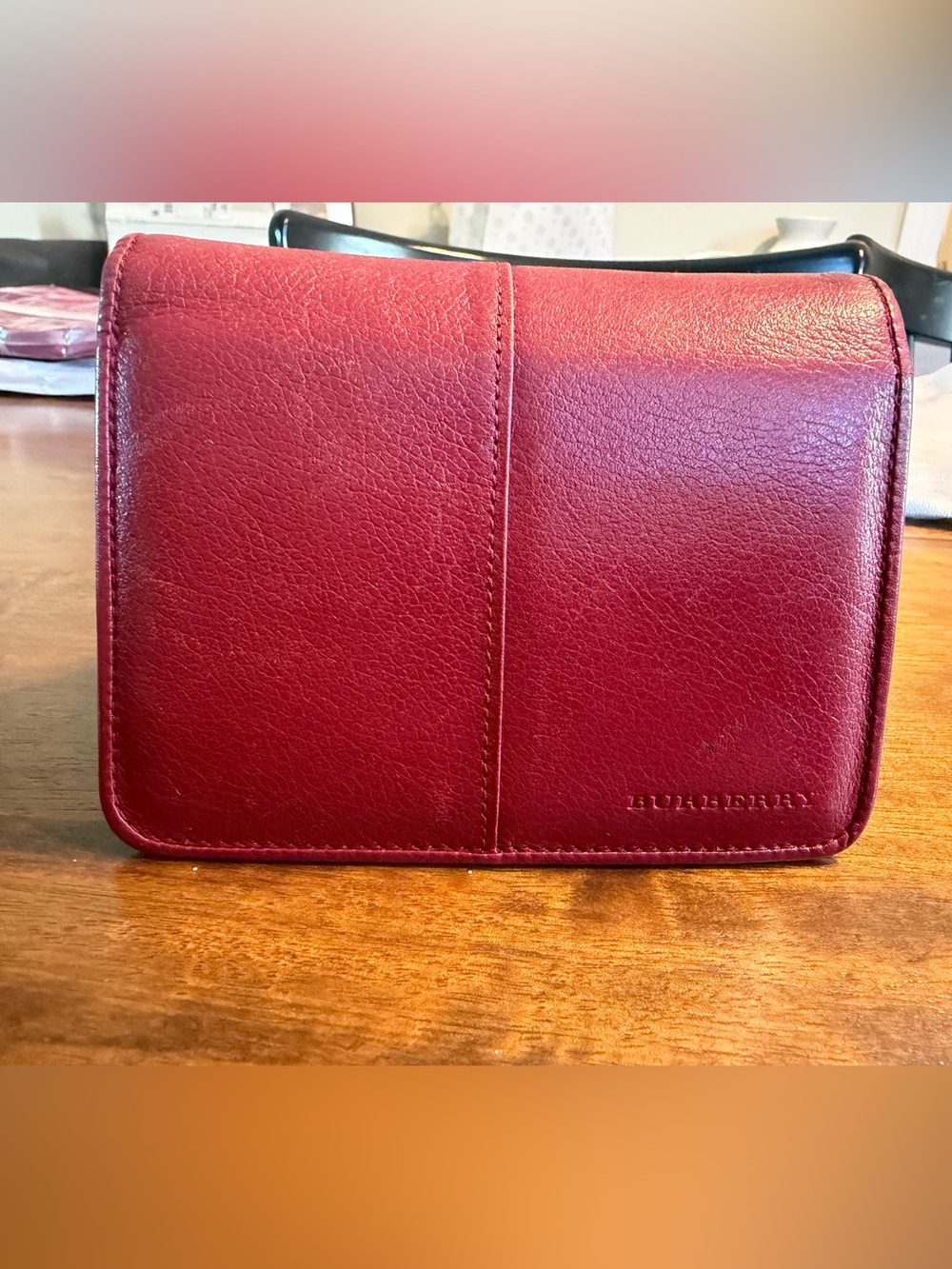 Burberry Red Leather Wallet